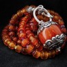 Vintage Kette aus böhmischem Glas, Turmalin, Rubin & Heliodor | buddhapearls