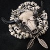 buddhapearls Skull Bone Kette mit Mondstein & Silber | Handmade in Berlin