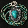Arizona Türkis Kette 26048 LIMITED EDITION | Handgefertigt Silber | buddhapearls Berlin