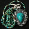 Arizona Türkis Kette 26048 LIMITED EDITION | Handgefertigt Silber | buddhapearls Berlin