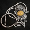 Buddhapearls Kette 26050 LIMITED EDITION aus Silber & Bernstein