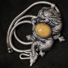 Buddhapearls Kette 26050 LIMITED EDITION aus Silber & Bernstein