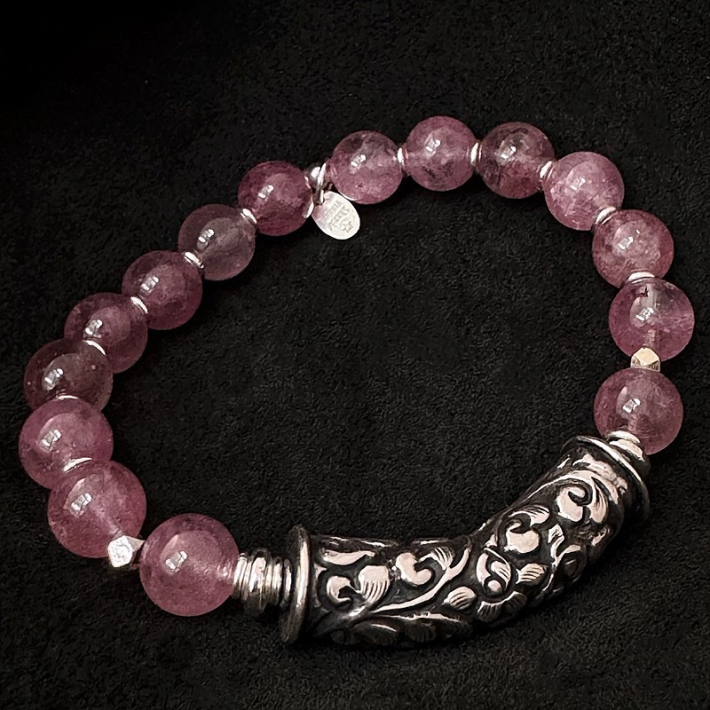 Armband 26051 LIMITED EDITION | Handgefertigtes Unikat Berlin | buddhapearls Armband aus Rubin und Silber