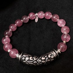 Armband 26051 LIMITED EDITION | Handgefertigtes Unikat Berlin | buddhapearls Armband aus Rubin und Silber