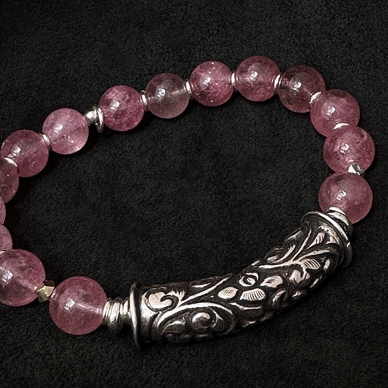 Armband 26051 LIMITED EDITION | Handgefertigtes Unikat Berlin | buddhapearls Armband aus Rubin und Silber