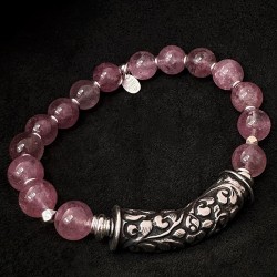Armband 26051 LIMITED EDITION | Handgefertigtes Unikat Berlin | buddhapearls Armband aus Rubin und Silber