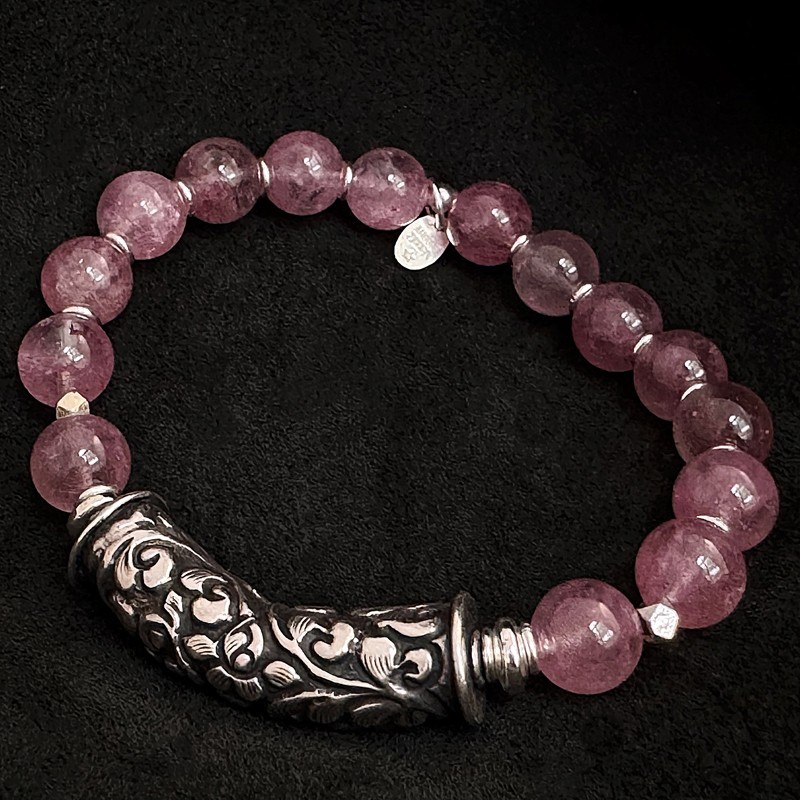 Armband 26051 LIMITED EDITION | Handgefertigtes Unikat Berlin | buddhapearls Armband aus Rubin und Silber