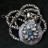 Vintage Schlangen-Kette aus Silber | Rosenquarz & Mondstein | buddhapearls | Handmade in Berlin