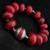 Buddhapearls Armband aus Bakelit, Koralle & Silber | Handgefertigtes Unikat