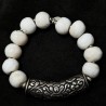 buddhapearls XXL Conch Armband mit Lotus & Silber | Studio Berlin