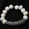 buddhapearls XXL Conch Armband mit Lotus & Silber | Studio Berlin