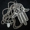 Hand der Fatima Silber Kette | Vintage Schlangenkette | buddhapearls