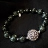 Seraphinit Armband mit tibetischer Silberperle | buddhapearls