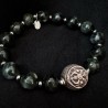 Seraphinit Armband mit tibetischer Silberperle | buddhapearls
