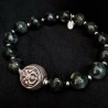 Seraphinit Armband mit tibetischer Silberperle | buddhapearls