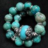 Edelstein Armband Türkis mit Silber & Keramik | buddhapearls