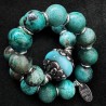 Edelstein Armband Türkis mit Silber & Keramik | buddhapearls