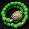 Vintage Armband White Hearts, Bakelit & Silber | buddhapearls