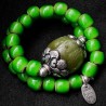 Vintage Armband White Hearts, Bakelit & Silber | buddhapearls