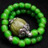 Vintage Armband White Hearts, Bakelit & Silber | buddhapearls