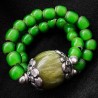 Vintage Armband White Hearts, Bakelit & Silber | buddhapearls