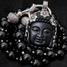 Turmalin Kette mit Buddha Anhänger aus Onyx & Silber | buddhapearls Berlin