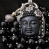 Turmalin Kette mit Buddha Anhänger aus Onyx & Silber | buddhapearls Berlin