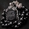 Turmalin Kette mit Buddha Anhänger aus Onyx & Silber | buddhapearls Berlin