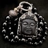 Turmalin Kette mit Buddha Anhänger aus Onyx & Silber | buddhapearls Berlin