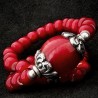Vintage Armband White Hearts Glasperlen & Silber | buddhapearls