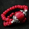 Vintage Armband White Hearts Glasperlen & Silber | buddhapearls