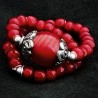 Vintage Armband White Hearts Glasperlen & Silber | buddhapearls