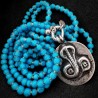 Lange Kette aus antiken White Hearts Glasperlen & Silber | buddhapearls
