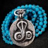 Lange Kette aus antiken White Hearts Glasperlen & Silber | buddhapearls