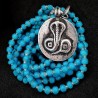 Lange Kette aus antiken White Hearts Glasperlen & Silber | buddhapearls