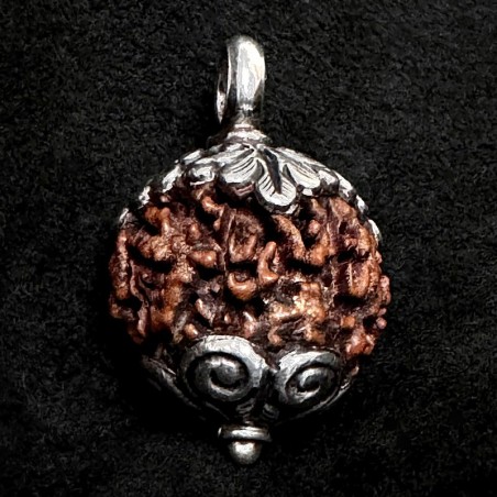 Rudraksha Kettenanhänger & Silber | Handgefertigt | buddhapearls
